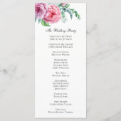 Boho flowersプログラム。ボヘミ結婚アン式 プログラム (裏面)