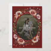 Boho Flowers写真Save the Date Card (正面)