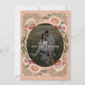 Boho Flowers写真Save the Date Card (正面)