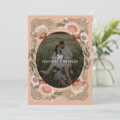 Boho Flowers写真Save the Date Card (スタンド正面)