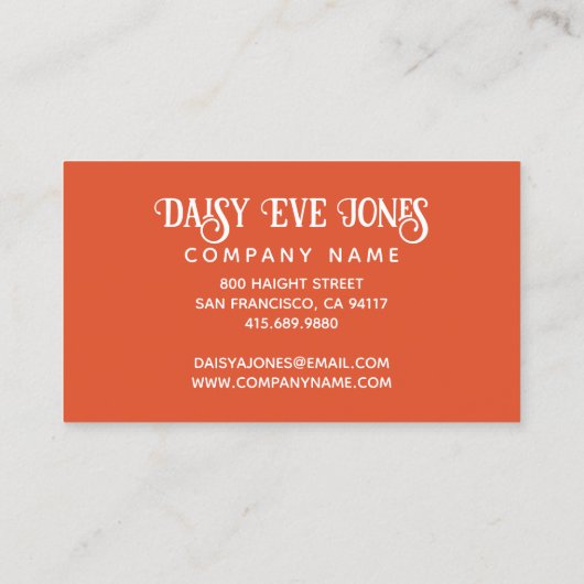 Boho Flowers名刺 名刺 (裏面)