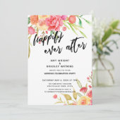 Boho Flowers結婚披露宴の後を楽しく 招待状 (スタンド正面)