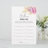 Boho flowers – 私たちはブライダルシャワーゲーム (スタンド正面)