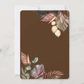 Boho Flowers 結婚's 招待状 (裏面)