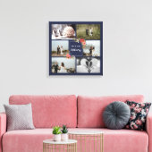 Boho Flowers - 結婚s Photo Collage キャンバスプリント (インサイチュ (リビング))