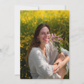 Boho Flowers and Dragonflies Garden写真 招待状 (裏面)