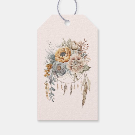 Boho Flowers and Dreamcatcher – 母の日 ギフトタグ (裏面)