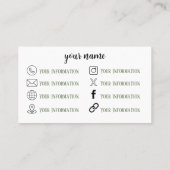 Boho Flowers & Camera名刺 名刺 (裏面)