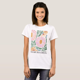 Boho Flowers No Rain No Flower Quote  Tシャツ