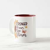 Boho Flowers Wildflowers Bible Verse ツートーンマグカップ (正面左)