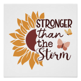 Boho Flowers Wildflowers Bible Verse ポスター