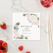 Boho Flowers Winter Photo 結婚's スタンダードカクテルナプキン (インサイチュ)