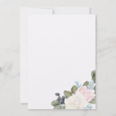 Boho Flowers Winter Thank You サンキューカード (裏面)