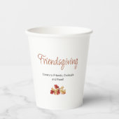 Boho Foliage Friendsgiving Modern Thanksgiving  紙コップ (正面)