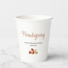 Boho Foliage Friendsgiving Modern Thanksgiving  紙コップ
