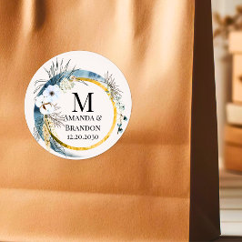 BOHO Foligs 結婚's Thank You Sticker ラウンドシール