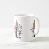 Boho Forest Abstract Brush Stroke Classic Mug コーヒーマグカップ (正面右)