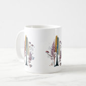 Boho Forest Abstract Brush Stroke Classic Mug コーヒーマグカップ (正面左)