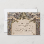 Boho Forest Antler Wedding サンキューカード (正面)