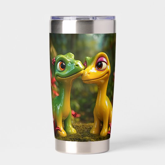 Boho Forest Dino Vibes 保温保冷タンブラー (正面)