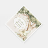 Boho forest Fairy First birthday photo スタンダードランチョンナプキン (角)