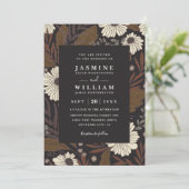 Boho Forest Flowers Rustic Chic Elegant Wedding 招待状 (スタンド正面)