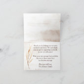 Boho Foster & Adoption気にベビー/チャイルドシャワー サンキューカード (内部)