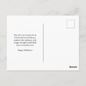 Boho Fox Happy Birthday Card ポストカード (裏面)