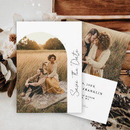 Boho Frameモダンの結婚Neutral Photo救 The D. セーブザデート