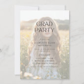 Boho Frosted素朴マスターフォトグラッドパーティー 招待状 (正面)