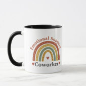 Boho Funny Coworker Emotional Support Work Bestie マグカップ (左)