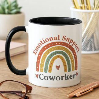 Boho Funny Coworker Emotional Support Work Bestie マグカップ
