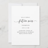 Boho Future Mrs Photo SheがYesブライダルシャワー 招待状 (裏面)