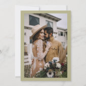 Boho garden夏のフローラ写真イニシャル結婚ズ 招待状 (裏面)