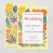 Boho Garden Bliss Wedding Invite 招待状 (正面/裏面)