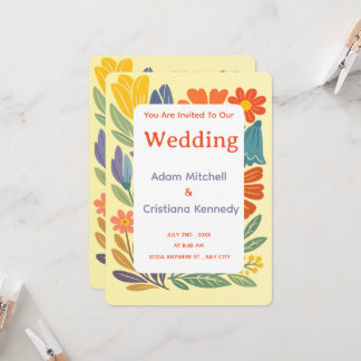 Boho Garden Bliss Wedding Invite 招待状