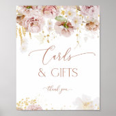 Boho garden floral Cards and Gifts Poster ポスター (正面)
