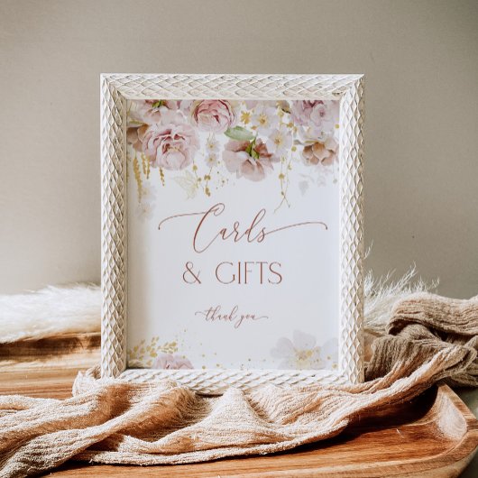 Boho garden floral Cards and Gifts Poster ポスター