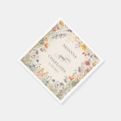 Boho Garden Floral Wedding Napkins スタンダードカクテルナプキン (角)