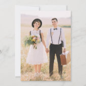 Boho Garden Flowers Pampas Grass Save the Date (裏面)