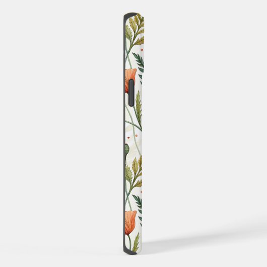 Boho Garden of Beautiful Poppies iPhoneケース (右側面)