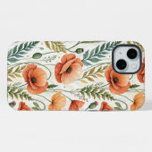 Boho Garden of Beautiful Poppies iPhoneケース (裏面横)