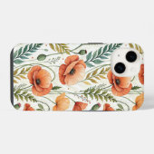 Boho Garden of Beautiful Poppies iPhoneケース (裏面横)