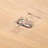 Boho Garden Romance Wedding アクリル招待状 (レイダウン)