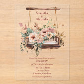 Boho Garden Romance Wedding アクリル招待状 (正面)
