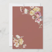 Boho Garden Rose Flowers Christening Invitation 招待状 (裏面)