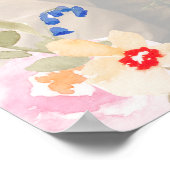 Boho garden summer floral photo wedding welcome ポスター (角)