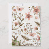 Boho Gemsヴィンテージ結晶の水彩誕生日 招待状 (裏面)