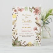 Boho Gemsヴィンテージ結晶の水彩誕生日 招待状 (スタンド正面)