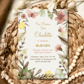 Boho Gemsヴィンテージ結晶の水彩誕生日 招待状